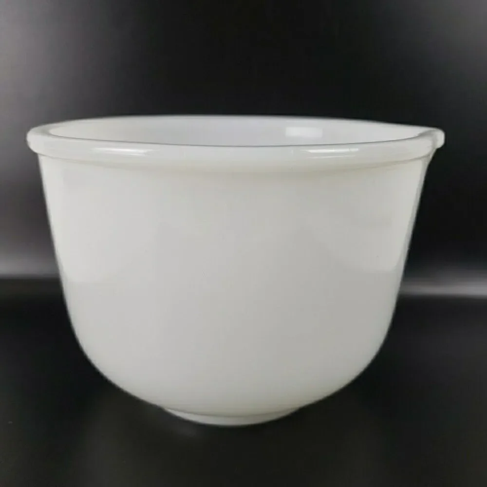 Glasbake Mixing Bowl 15 for Sunbeam Spout Mixer Milk Glass USA Vintage MCM